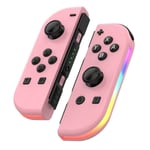 Manette Compatible Avec Nintendo Switch, Manette Sans Fil Bluetooth Joy-Con Contrôleurs Gamepad (Contrôleur Non Officiel) - Rose