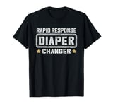 Funny Diaper Changer Newborn Dad On Duty Expecting Baby Mom T-Shirt