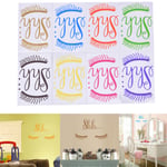 1 Pcs Girl's Bedroom Vinyl Wall Decal Cute Beautiful Eyes Eyelas Black