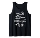 Rock Paper Scissors Table Saw Game Gamers Paper Gaming Tank Top