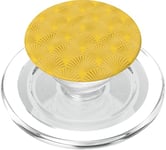 Ambre Glow Jaune Orange Art Déco Motif éventail PopSockets PopGrip pour MagSafe