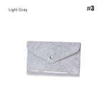 1pc Felt Pencil Case Pen Box Makeup Pouch Light Gray 3