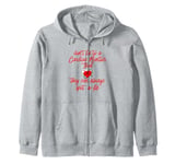 Funny Cardiac Monitor Tech A-fib EKG Nursing Zip Hoodie