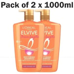 L'oreal Elvive Dream Lengths Restoring Damaged Hair Shampoo Castor Oil Pack 2x1L