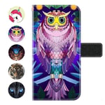 Kingyoe Xiaomi Redmi 9A Case Wallet Premium PU Leather Flip Cover Redmi 9A Protector Folio Notebook Design with Cash Card Slots/Magnetic Closure/TPU Bumper Shell,Owl