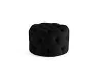 Gallata - pouf Chesterfield rond - en velours - Lisa Design