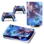 Autocollant Sticker pour Sony PS5 Édition numérique, Monster Hunter World-888