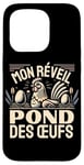 Coque pour iPhone 15 Pro Humour Poule Jardin Poules