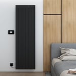 Carisa Boreas M Radiateur Électrique Vertical -Éco-énergétique, Design Moderne, Noir, 180 x 55,5 cm