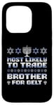 Coque pour iPhone 15 Pro Plus susceptible de faire du commerce Brother Gelt Hanukkah Matching Family