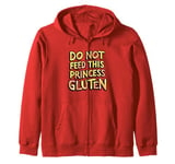 Royal Gluten-Free Do Not Feed This Princess Gluten Dietary Zip Hoodie