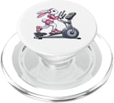 Lapin de Pâques sur vélo elliptique Gym Fitness Workout PopSockets PopGrip pour MagSafe