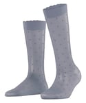 FALKE Women's Dot 15 DEN W KH Sheer Patterned 1 Pair Knee-High Socks, Grey (Pearl Grey 3248), 2.5-5