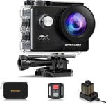 4K Action Camera 20MP Waterproof Vlog Sports Camera 170° Wide-Angle Remote Contr