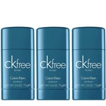 Calvin Klein - 3x CK Free Deodorant Stick