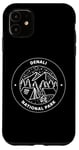 Coque pour iPhone 11 Parc national de Denali Camp Mountain Fire Tree Moon Star