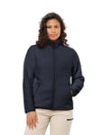 Jack Wolfskin High Curl Jacket W Veste en Polaire Femme, Bleu Nuit, m