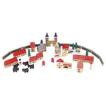 Goki My Little Village Wooden Playset House Train Childrens Kids Imaginative Toy