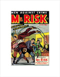 Wee Blue Coo Comic Super Hero Cover Mr Risk 007 Vintage Retro Wall Wall Art Print