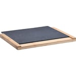 MasterPRO Foodies - Planche à découper avec plateau en ardoise - 35 x 25 x 2 cm - En bambou et ardoise - Ustensiles de cuisine - Qualité supérieure