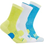 Juoksusukat Hoka Crew Run Sock 3-Pack Unisex Diva Blue/Ice