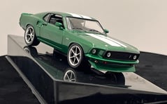 Ford Mustang Fastback Custom 1969 in metallic green, 1:43 scale model from IXO