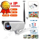 Caméra de surveillance HD 1080P Caméra Surveillance Solaire WiFi Télécommande étanche angle d'inclinaison réglable