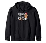 I Teach The Smartest Cookies Christmas Gingerbread Kids Boys Zip Hoodie