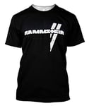 Rammstein T-Shirt Weiße Balken, M, Produit Officiel du Groupe