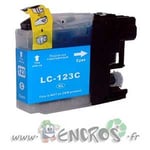 JET ENCRE- Cartouche Compatible Brother LC123/LC125 Cyan