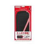 (For Switch Lite) Slim Soft Pouch (Black Coral) - Switch Lite FS