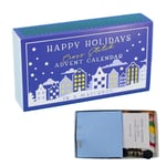 Julkalender Korsstygn Kit DIY Korsstygn Mönster Julnedräkning Kalender Broderi Set för Nybörjare Blue