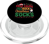 Chaussettes de Noël les plus susceptibles de rocher PopSockets PopGrip pour MagSafe