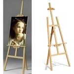 Chevalet d'artiste, support de chevalet en bois, chevalet de studio réglable de 1,5 m, support de peinture en toile, support portable pour peinture,