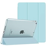 MoKo Étui Smart Cover pour New iPad 9ème Génération 2021, Étui à Rabat avec Support et Semi-Transparent Protecteur pour iPad 8e Génération 10.2" 2020/iPad 7e Génération 10.2" 2019, Bleu Ciel