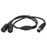 DIN 4PIN till 2DIN 4PIN Adapterkabel Professionell Han till Hona 4-polig Mini DIN Y-delare Kabel 1,6 fot