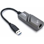 USB Ethernet -sovitin, USB 3.0 - RJ45 Ethernet-sovitin, 1000 Mbps verkkosovitin, yhteensopiva Windows 10/8.1/8/7/Vista/XP, Mac OS 10.6 ja uudempien, Linuxin kanssa