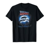 Back To The Future Flying Car Blue Portal T-Shirt