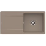 Villeroy&boch - Evier villeroy et boch Siluet 60 Timber CeramicPlus avec vidage automatique - Taupe timber CeramicPlus