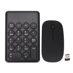 Numeronäppäimistö Kannettava Ohut 2,4 GHz USB Wireless Mini Black Numeric Keyboard Mouse Combo Set kannettaville tietokoneille Pöytätietokoneille PC