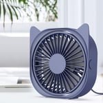 GRTVF USB Bureau Ventilateur, USB Alimentation Bureau Ventilateur Ultra-Silencieux Troisième Vitesse Vitesse 5 Pouces Portable Mini Ventilateur for PC de Bureau Chambre (Color : Bleu)