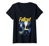 Womens Ripple Junction x Fallout TV Series 33 Vault Boy Pose V-Neck T-Shirt