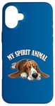 Coque pour iPhone 16 Plus Spirit Animal Napping Basset Hound Lover