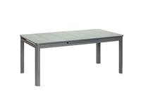 Ensemble Table Rectangulaire Extensible Et Chaises De Jardin En Aluminium Gris Milos Anthracite - 12 Places - Jardiline