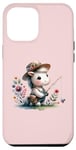 iPhone 12 Pro Max Adorable Horse Fishing and Floral On Pink Case