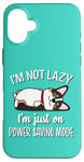 Coque pour iPhone 16 Plus Funny Kawaii Lazy Power Saving Black Tricolor Corgi Lover