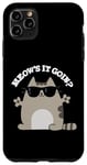 Coque pour iPhone 11 Pro Max Jeu de mots amusant pour chats Meow's It Going