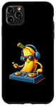 Coque pour iPhone 11 Pro Max Banane DJ Musique Mixer Casque Lunettes