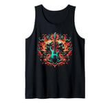 Rock N Roll Guitar Player Music Guitarist Skeleton Hand Tank Top