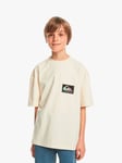 Quiksilver Kids' Logo Back Flash Graphic Short Sleeve T-Shirt, Birch